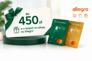 Karta kredytowa BNP Paribas – do 450 zł na Allegro i 0 zł przez 12 miesięcy