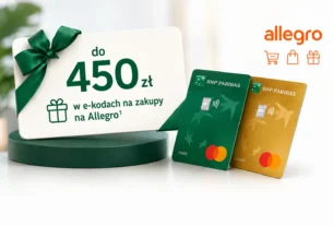 Karta kredytowa BNP Paribas z bonem do Allegro – do 450 zł na zakupy w e-kodach i brak opłat przez 12 miesięcy