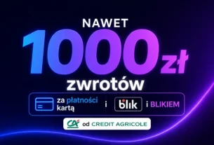 Konto Credit Agricole – do 1000 zł zwrotów za płatności kartą i BLIKIEM