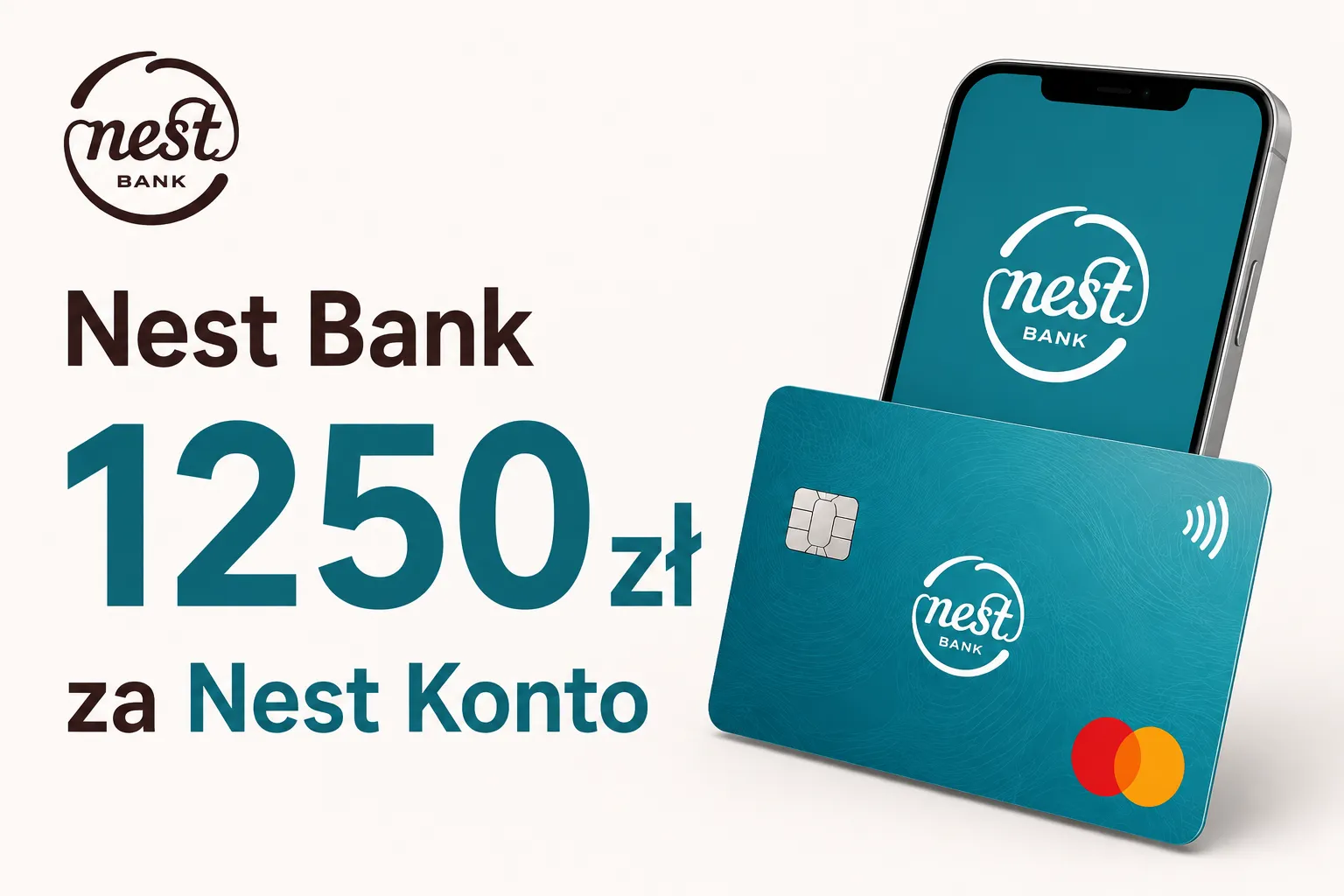 Konto Nest Bank promocja – odbierz do 1250 zł premii za wpływy wynagrodzenia, darmowe konto i darmowe bankomaty Euronet
