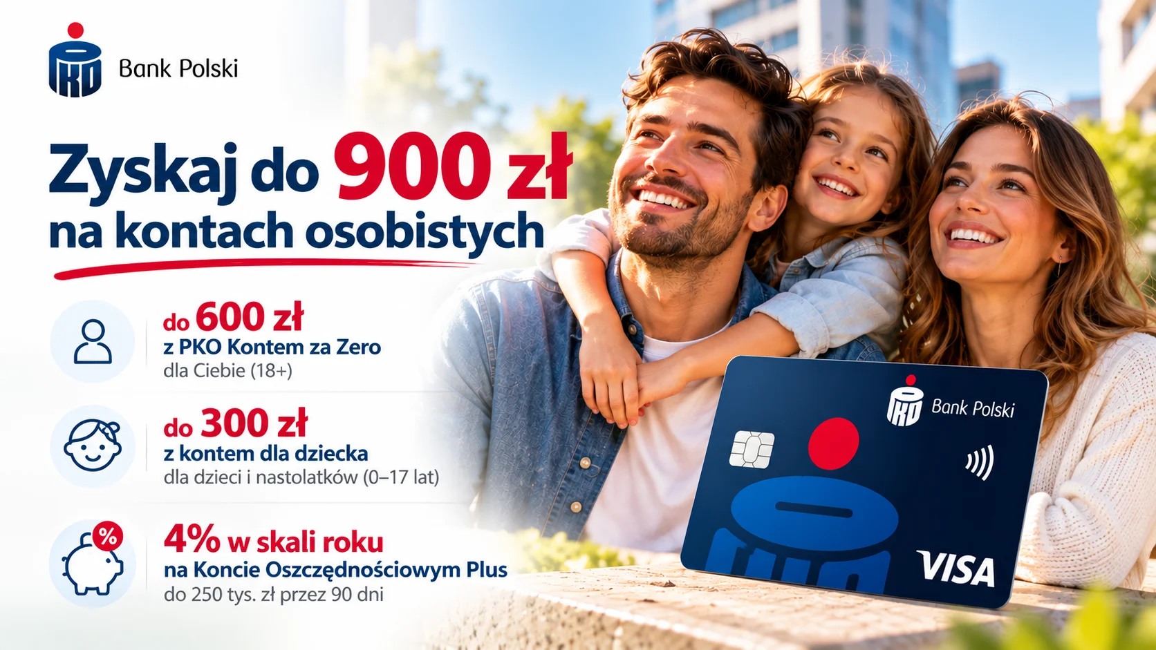 PKO Konto za Zero promocja z kodem PROSTO – do 900 zł premii