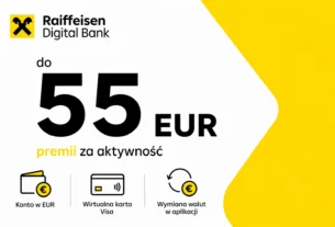 Konto walutowe w Raiffeisen Digital Bank – do 55 EUR premii za aktywność, darmowe konto w EUR i wirtualna karta Visa