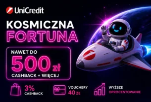 Konto UniCredit z grą Kosmiczna Fortuna – nagrody do 500 zł!