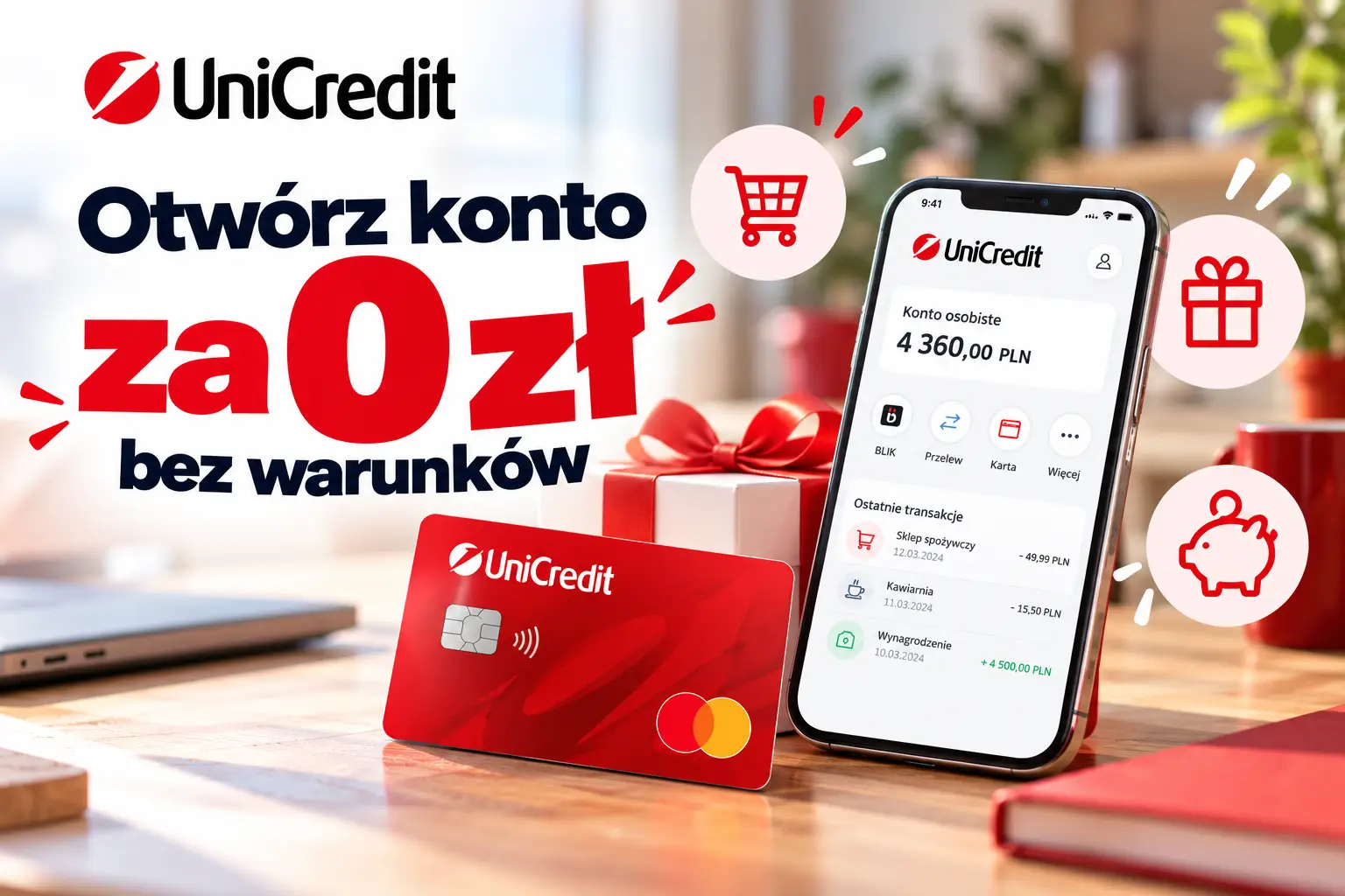 Konto bankowe w Unicredit